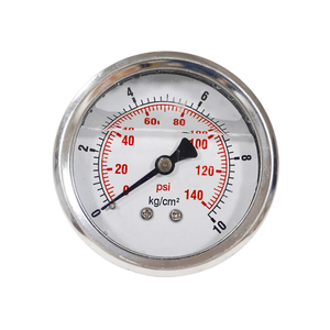 Dubbele digitale 0-140psi Bourdon-buis vloeistofdrukmeter roestvrij staal 304 behuizing model YZ-63 1 jaar garantie aanpasbaar - Product Image 3