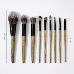 Meilleures ventes, Ensemble de pinceaux de maquillage plats de luxe, Pinceau personnalisé pour les yeux et les sourcils avec correcteur, Meilleure vente - Product Image 4