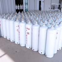 Bouteille de gaz acétylène industrielle de 40 L, réservoir de gaz C2H2 pour gaz acétylène de haute pureté à 98 %