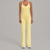Set Pakaian Yoga Wanita Berkualitas Tinggi Terbaru 2026, Legging Lari Lurus Lebar, Pakaian Olahraga, Set Yoga, Set Kebugaran Gym
