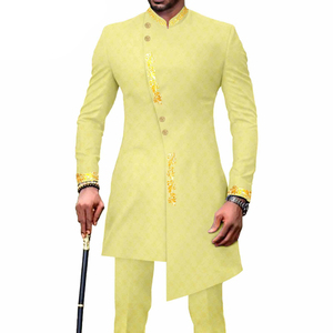 ชุดสูท2ชิ้นพร้อมกางเกง26สีเสื้อผ้าผู้ชายสไตล์แอฟริกัน - Product Image 4