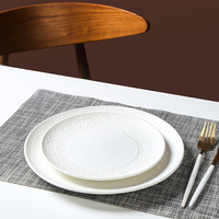 Service de table PITO HoReCa en porcelaine blanche moderne, 16 pièces pour 4 personnes, ensemble d'assiettes design pour la maison et les restaurants
