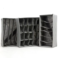 Boîte de rangement pliable en tissu écologique pour sous-vêtements, soutien-gorge, placard, avec un seul niveau pour vêtements et literie