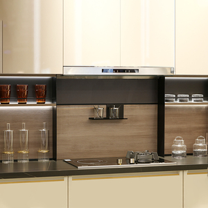 Accessori Kjario Cabinet Design tutto in vetro cucina moderna Display bianco stile europeo angolo <span class=keywords><strong>per</strong></span> ville melamina <span class=keywords><strong>Top</strong></span> cucina - Product Image 3