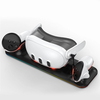 Base de charge pour casque VR Meta Quest 3, support de rangement pour accessoires, sangle de tête et manettes VR