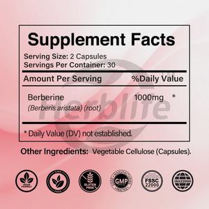 Suplementos de Clorhidrato de Berberina en Cápsulas, Venta Caliente OEM ODM - Product Image 3