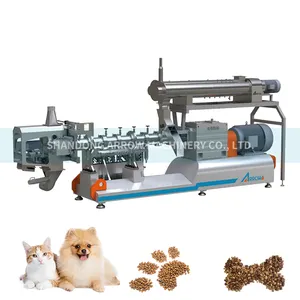 Full Automatic Dry Dog Cat Pet Food Production Line Animal Feed Making Machine