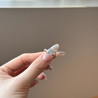 Fiançailles Argent 925 Bijoux De Luxe Certificat 0.5ct 1ct 2ct 3ct 4ct 5ct D Couleur VVS1 Moissanite Anneau pour Femme Cadeau De Mariage