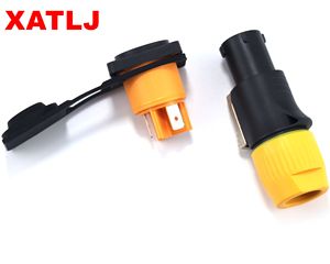 3-פין אבקת חשמל אור שקע שקע speAon מחבר נחושת נקבה מגע עם abs לוח ניילון רכוב מחבר כוח - Product Image 3