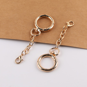 Spring Ring Chain Keychain Metal Plated DIY <b>Bag</b> Accessories Round Open Ring Jewelry Findings - Product Image 4