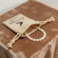 Sacs en toile de jute pour petits cadeaux de festival, pochettes en lin pour bijoux, sacs à cordon pour perles et bagues