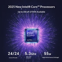 Ordinateur portable de jeu avec processeur Intel Core I9 Ultra9-275HX 24 cœurs 2,7 GHz, écran 18 pouces 300 Hz 16:10, RTX5060-8G, DDR5, 2xSSD, rétroéclairage RVB