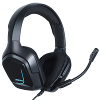 Casque de jeu filaire ONIKUMA K20, 3.5mm, pilote 50mm, lumière RGB, micro rotatif à suppression du bruit, oreillettes souples pour PC, PS5, Xbox Switch