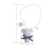 Pièces automobiles Fournitures d'intérieur automobile Rétroviseur Grande tête Ours Cristal Strass Teddy Lucky Bear Smell Pendentifs de voiture
