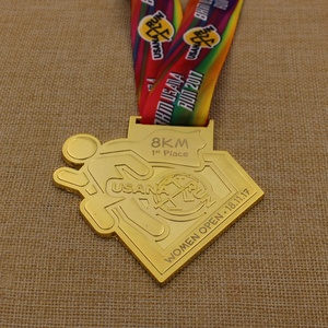 Medalla de acabado <span class=keywords><strong>USANA</strong></span> Run de 8km con esmalte de color negro personalizado con ilustraciones gratuitas - Product Image 5