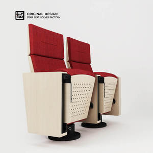 Asientos de Auditorio Contemporáneos de Acero, Plegables, Ecológicos, con Espuma Viscoelástica y Función Reclinable para Iglesias, Escuelas y Teatros - Product Image 4