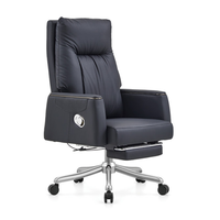 Chaise de bureau en cuir avec structure métallique, siège confortable en PU de qualité supérieure, hauteur réglable, design moderne pour la maison, le bureau et le salon