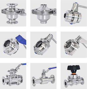 Vanne papillon manuelle sanitaire en acier inoxydable, conception bec <span class=keywords><strong>de</strong></span> canard, vanne papillon manuelle sanitaire en acier inoxydable à serrage trèfle - Product Image 6