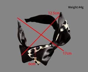 Serre-tête imprimé léopard pour femme, grand nœud multicouche, accessoire de mode - Product Image 3