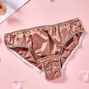 Culottes string sexy en soie naturelle Yashasilk pour femmes, taille mi-haute, broderie unie, tissage, 100% soie, écologiques - Product Image 3