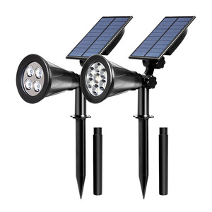 Spot solaire à <span class=keywords><strong>LED</strong></span> étanche pour l'extérieur Jardin Pelouse <span class=keywords><strong>Arbuste</strong></span> Arbre Cour Paysage Voie Appliques murales Panneau solaire Batterie PC - Product Image 3