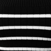 Haut en tricot pour femme avec logo personnalisé, manches longues, épaules dénudées, rayé, mode hiver, mélange viscose et polyester, usine OEM & ODM