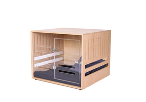 Kandang Anjing Kayu Ramah Lingkungan JUNJI dengan Desain Hewan Cetak Akrilik, Furnitur Hewan Peliharaan untuk Kucing, untuk Penggunaan di Ruang Tamu - Product Image 5