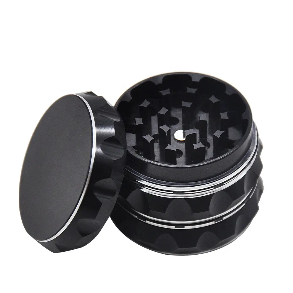 Melhor Aeronave Alumínio 50mm 3 Peça Grinder Herb Grinder Clássico Herb Crusher Logotipo Personalizado Acessórios Fumar