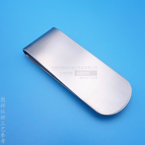 Huawei Stainless Steel Money Clip Engraved Business Gift Unisex <b>Wallet</b> <b>Holder</b> Geometric Shape Brushed Finish - Product Image 3