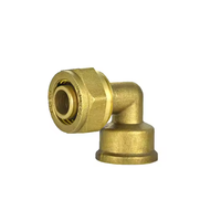 Raccords à compression en laiton forgé 1/2'' BSP BSPT pour tuyaux de gaz PEX, coude femelle, marque JUNYI, modèle B227, garantie 3 ans