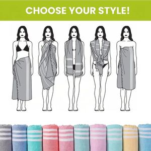 Toalla de Playa de Algodón Turco Estampada Estilo <span class=keywords><strong>Lenna</strong></span>, Ecológica, Suave y de Secado Rápido, Antiadherente, Alta Absorción de Agua, para Todas las Temporadas - Product Image 5