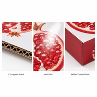 Op maat gemaakte bedrukte stevige geschenkdozen voor Huili zachte zaad-granaatappel premium fruitverpakkingen deksel bodem groothandel