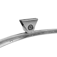 Rail de porte coulissante courbé - Matériau en acier - Design industriel moderne pour la cuisine et le salon