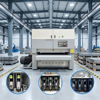 Ponceuse à bande humide métallique haute sécurité Huanhao R-R1000 23 kW avec moteur et boîte de vitesses pour le ponçage de tôles et de plaques d'aluminium