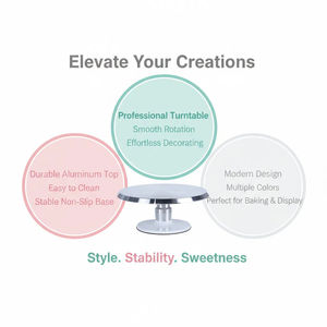 Profesyonel alüminyum alaşım döner <span class=keywords><strong>stand</strong></span>ı çevre dostu pişirme dekorasyon kek pikap <span class=keywords><strong>stand</strong></span>ı - Product Image 3
