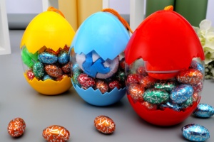 KENLAIFU Halal OEM Custom Logo Black Solid Dark Compound <strong>Chocolate</strong> <strong>Egg</strong> for Christmas <strong>Easter</strong> Birthday Party - Product Image 4