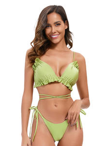 Maillot de bain fitness respirant et écologique pour femmes européennes et américaines-Motif solide imprimé découpé dans le dos-Design Sexy Plus - Product Image 5