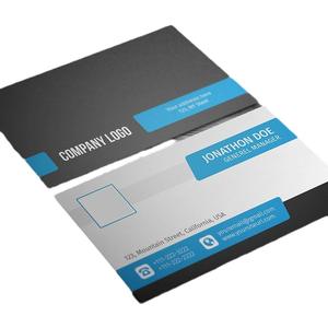 Пользовательский логотип 300 г поверхность ламинирования визитная карточка бесплатный дизайн с полноцветной двухсторонней печатью для рекламных материалов - Product Image 1