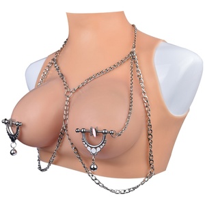 ของเล่นทางเพศโลหะ QKKQ ที่หนีบหัวนมสแตนเลส 304 คลิปหนีบหน้าอก BDSM อุปกรณ์รัดหน้าอกพร้อมโซ่เหล็ก ที่หนีบหัวนม ของเล่นทางเพศ - Product Image 1