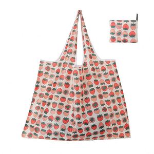 Large Capacity <b>Folding</b> Shoulder Polyester Fashion Shopping Tote Bag Animal Prints <b>Screen</b> Printing Reusable Customized Logo - Product Image 5