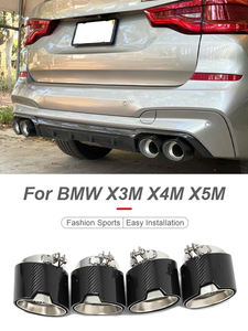 SYPES Auto Auspuffrohre für BMW X3M X4M X5M X6M F95 F96 F97 F98 Carbonfaser Auspuffblenden Upgrade <span class=keywords><strong>M</strong></span> Performance Endrohre OEM - Product Image 3