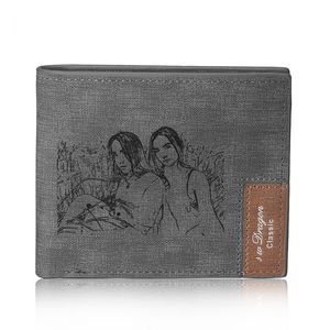 <span class=keywords><strong>Portefeuille</strong></span> en cuir PU personnalisé avec photo et lettrage, faible MOQ, cadeau de la Fête <span class=keywords><strong>des</strong></span> Pères en gros - Product Image 4