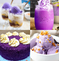 Poudre d'igname violette Ube pour marque privée, ingrédient pour bubble tea et pâtisserie