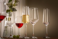 Calici di Champagne in vetro con linee verticali trasparenti unici da 230ml