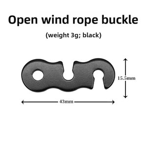 Outdoor Camping Aluminum Alloy Paracord Buckle Summer <b>Tent</b> Rope Accessory S-Shaped Wind Rope Three-Hole Open <b>Small</b> Size - Product Image 4