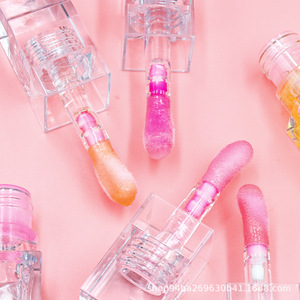 Brillo <span class=keywords><strong>Labial</strong></span> al por Mayor, Maquillaje, Tubo Cuadrado Transparente, Brillo <span class=keywords><strong>Labial</strong></span> con Efecto Voluminizador, Color Cambiante, Aceite <span class=keywords><strong>Labial</strong></span>, Brillo <span class=keywords><strong>Labial</strong></span> OEM, Labiales - Product Image 1
