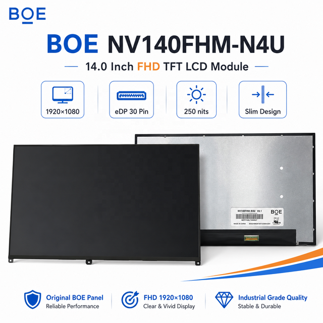 BOE NV140FHM-N4U 14.0 Inch FHD 1920x1080 TFT LCD Module EDP 30 Pin Laptop Display Replacement Panel