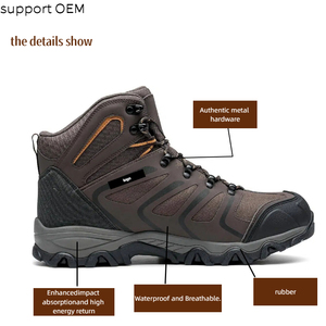 Chaussures de randonnée d'extérieur personnalisées de haute qualité, imperméables et résistantes à l'usure, confortables toutes saisons, unisexe, OEM, vente chaude - Product Image 2