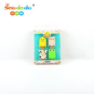 Promozionale simpatico maiale, rana, forma di pulcino ghiacciolo gomma per ghiacciolo 3D stazionario profumo animale con disegno stampato - Product Image 4