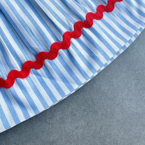 Abito estivo personalizzato in <span class=keywords><strong>cotone</strong></span> per bambine comode a manica corta con motivo pasquale stile Boutique ricamato - Product Image 5